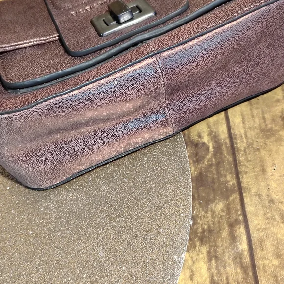 BCBGMAXAZRIA Brown Metallic Crossbody Bag - Picture 5 of 8